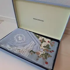 WEDG　WOOD　箱入り　レースハンカチ、ワイルドストロベリーハンカチ　セット