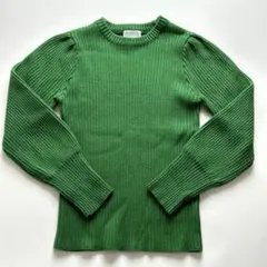 【CIAOPANIC TYPY】ボリューム袖 リブニット グリーン