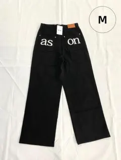 as”on ASON アズオン ロゴデニムパンツ Sサイズ - メルカリ