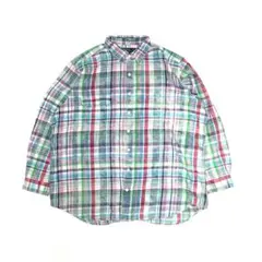 2XB ポロ ラルフローレン シャツ チェック柄 長袖 ビッグサイズ