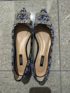 ohga超美品フラットビジューパンプス