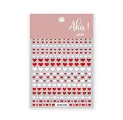 ハート ネイル シール 　　デコ　アート　パーツ　赤 白　ステッカー 韓国