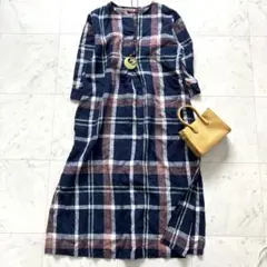 美品 ジャーナルスタンダード ワンピース リネン100% チェック