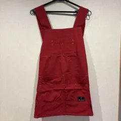 コットン100% レッド エプロン Mサイズのサムネイル