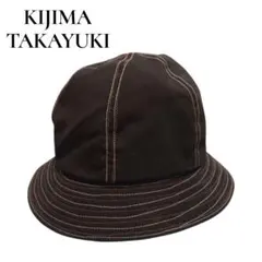 【KIJIMA TAKAYUKI】 ステッチハット 黒 レディース 上品のサムネイル
