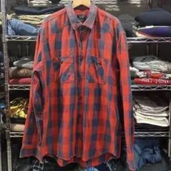 ZARA チェック柄 コットン長袖シャツ