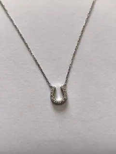 4℃ K10 ダイヤモンド 馬蹄 ネックレス ホワイトゴールド WG - メルカリ