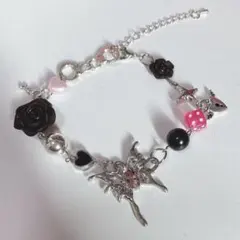 ビーズブレスレット ビーズキーホルダー バッグチャーム y2k グランジ 韓国