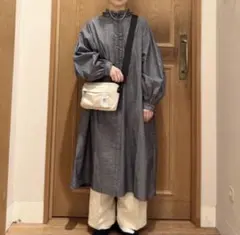 studio CLIP ダンガリーフリルワンピース