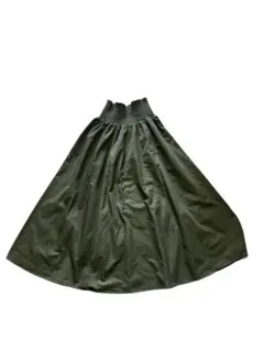 GU フレアロングスカート オリーブ
