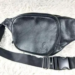 00s y2k archive carcru シボ革 ロゴ レザーボディーバッグ