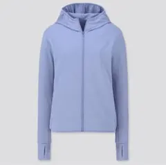 エアリズムUVカットメッシュパーカ（長袖）レディース　ブルー　Mサイズ