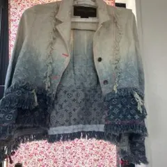 Louis Vuitton デニムジャケット フリンジ グラデーション - メルカリ