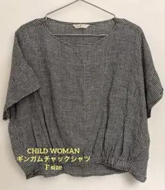 CHILD WOMAN selection ギンガムチェック 半袖ブラウスのサムネイル