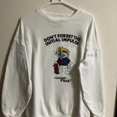 ヴィンテージ スウェットアニマルキャラ ストリート 白 ゆるだぼ 古着