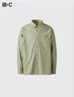 ユニクロシー ブロードオーバーサイズシャツ　UNIQLOC green Lサイズ