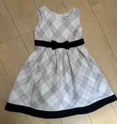 チェック柄ノースリーブワンピースとジャケットセット