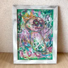 愛こそすべて【原画】抽象画 イラスト ポップアート 絵画 パステル画 インテリア