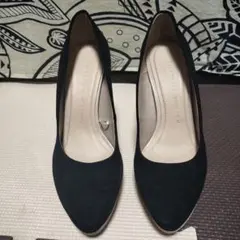 ZARAブラック スエード ハイヒール 12cm