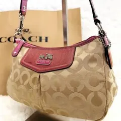 COACH コーチ オプアート アクセサリーポーチ ピンク