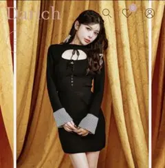 darich フロントオープンニットミニワンピース