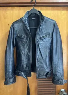SCHAFFEN レザージャケット ライダースジャケット ブラック