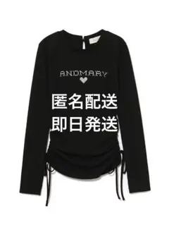 Dot mary logo tops black アンドマリー②