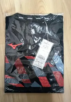 【新品未使用】Mizuno 卓球ゲームシャツ XL ブラック/レッド公式可