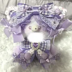 おすわりぬい服 にじぬい ねこ ギンガムチェック 緑 - メルカリ