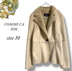 美品COMME CA ISM スウェード調ジャケットM ベージュ 内ボア4446