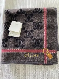 ＊CELINE ＊ロゴ タオルハンカチ ブラウン/ブラック新品未使用品