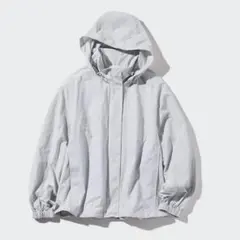 UVカットフード付きジャケット Sサイズ ライトグレー
