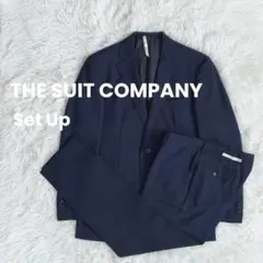 THE SUIT COMPANY 洗える ストライプスーツ 175 M〜L 紺