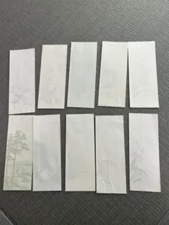 ヴィンテージ　和紙？　封筒　花模様
