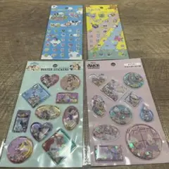 セリア　ディズニー　ウォーターシール　たまごっち　プチプチシール2 ４点セット