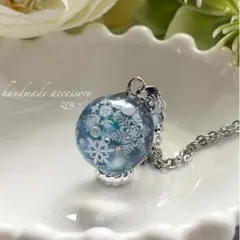 梅雨＊紫陽花ビーズボールネックレス（残2） 梅雨＊紫陽花ビーズボールネックレス（残2） - メルカリ