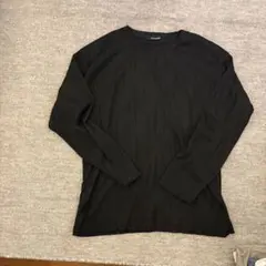 STYLE NUMBER プリーツ加工 長袖カットソー ブラック
