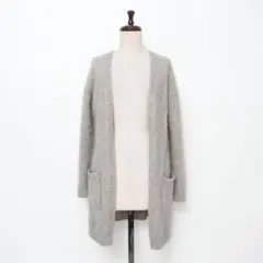 美品 UNTITLED ウールカーディガン 羽織り グレー サイズ0*ND837のサムネイル