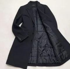 美品✨ ナノユニバース 裏地キルティングダウン チェスターコート M ウール