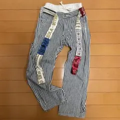 美品 デニム＆ダンガリー ストライプパンツ 120