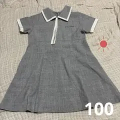 100 ワンピース　入園式　グレー　女の子のサムネイル