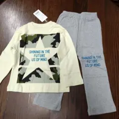 新品タグ付き 100cmルームウエアセットアイボリー