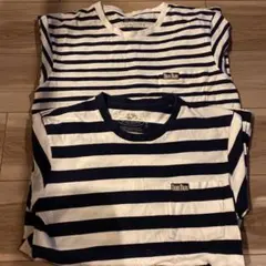 blue blue ハリウッドランチマーケット ボーダー Tシャツ カットソー