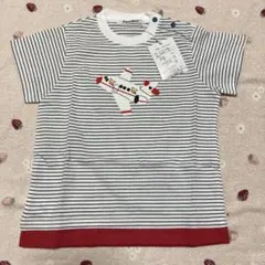 familiar ネイビー ストライプ Tシャツ 80 ファミちゃん ファミリア
