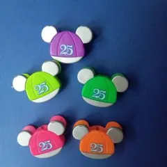 東京ディズニーランド25周年ミッキーマウス メモクリップ 5個セット