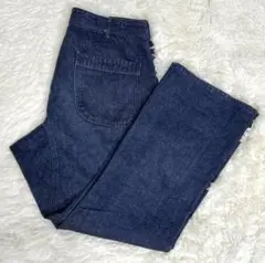 リネン混 ヤエカ ライクウェア ベイカーパンツ BAKERPANTS 濃紺