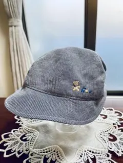 familiarチェック柄バケットハット キャラクター刺繍付き