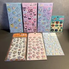 新品 未開封　サンリオキャラクターズ 平成コギャルシール 他　７種セット
