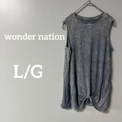 wonder nation グレー タンクトップ L/G
