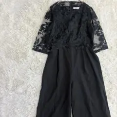 LACE LADIES オールインワン レース切替 XXL オケージョン　黒